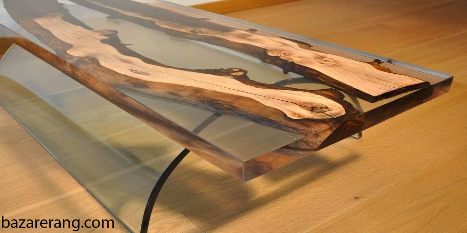 ساخت میز با استفاده از رزین اپوکسی حجمی