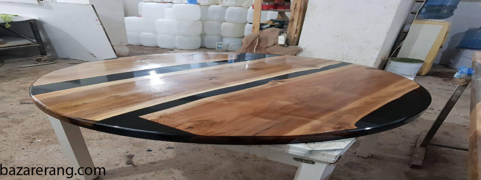 ساخت میز چوبی با رزین اپوکسی چوب
